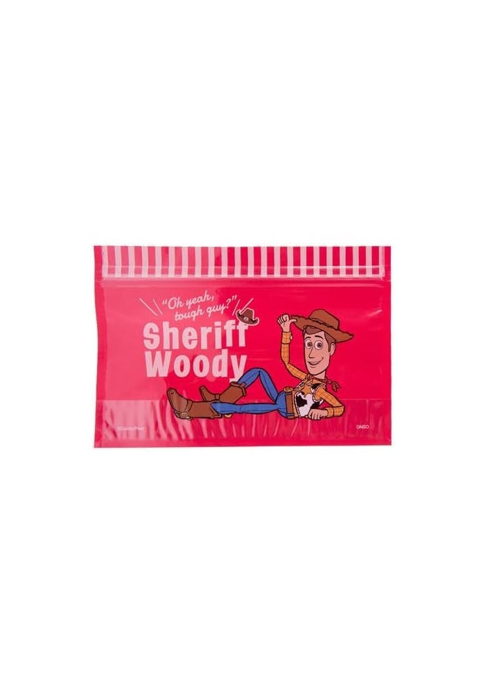 DAISO Zip Storage Bag with Bottom Gusset - Sheriff Woody Design - Image 2